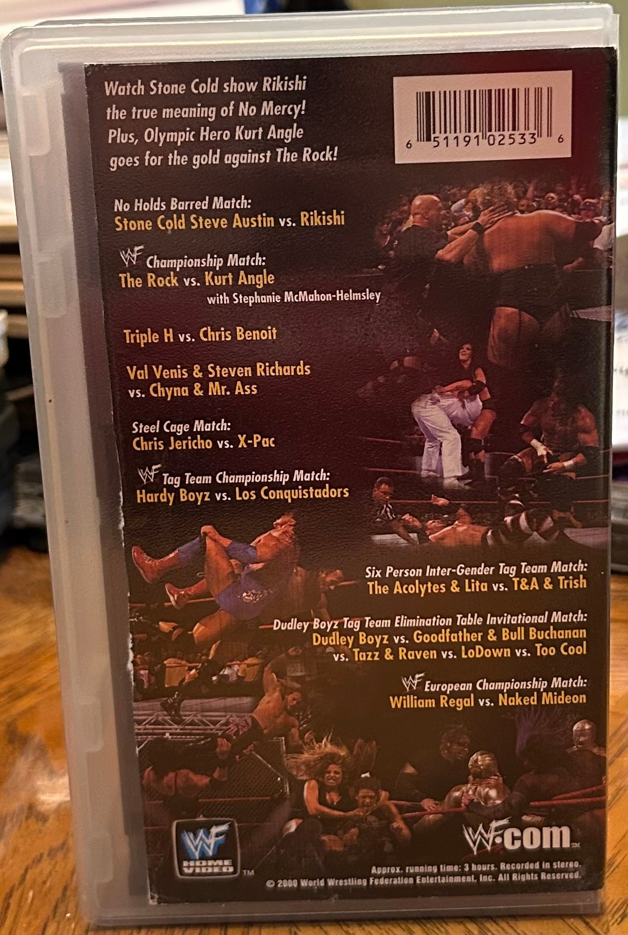 * WWF WWE “No Mercy 2000” VHS (WWE Home Video)