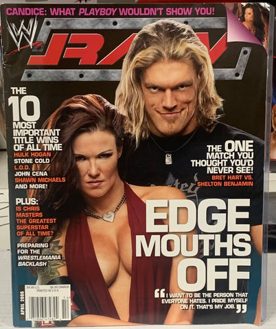 WWE RAW Magazine April 2006 (Comes with a Double Sided Full Color Poster of Edge)