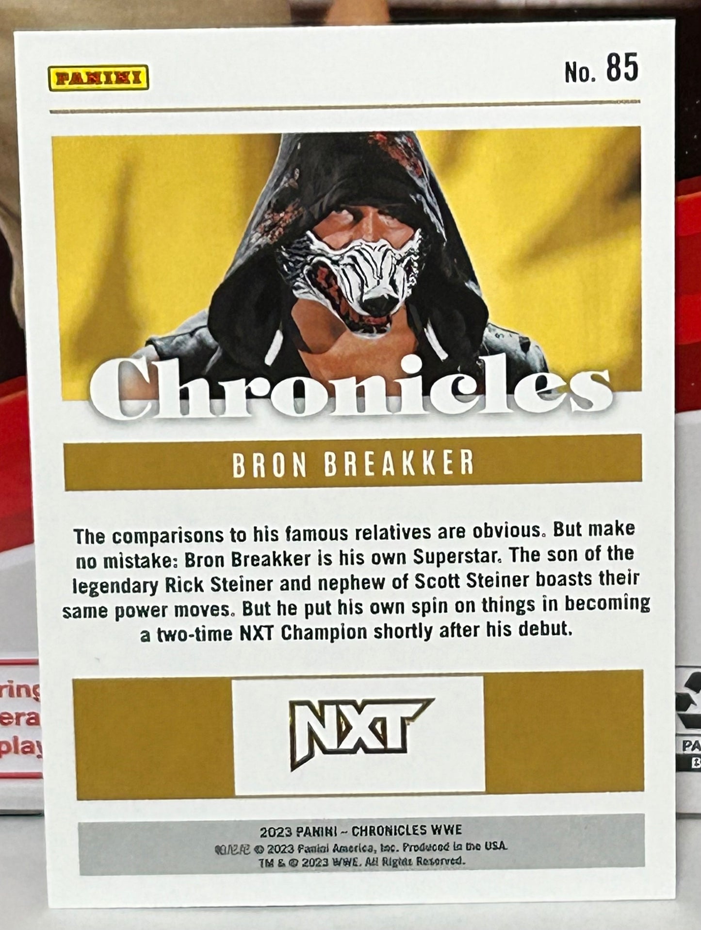 Bron Breakker 2023 WWE NXT Panini Chronicles Card