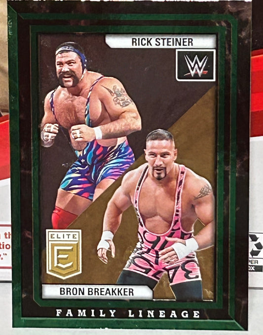 Bron Breakker & Rick Steiner 2023 WWE NXT Donruss Elite Family Lineage