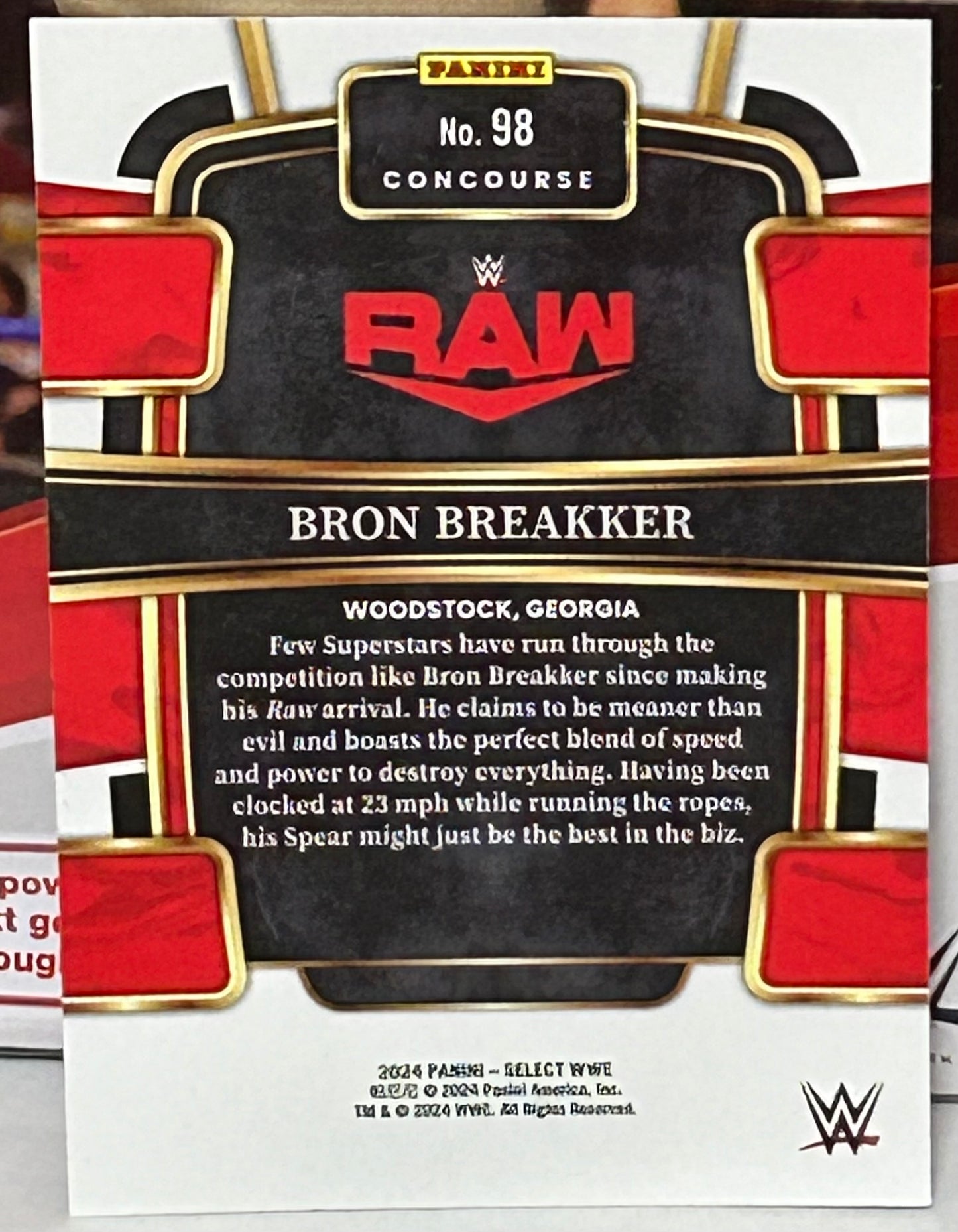 Bron Breakker 2024 WWE Panini Select Card