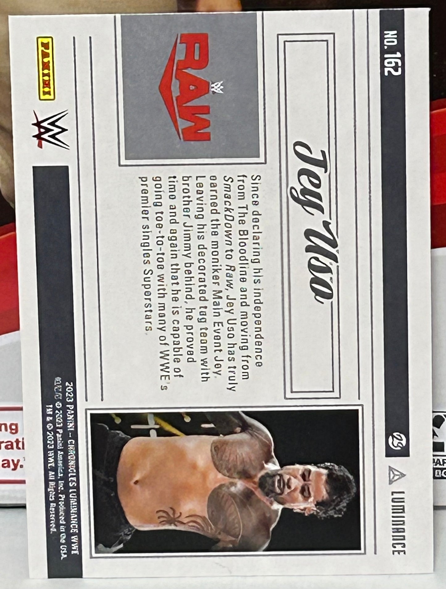 Jey Uso 2023 WWE Panini Chronicles Luminance Card