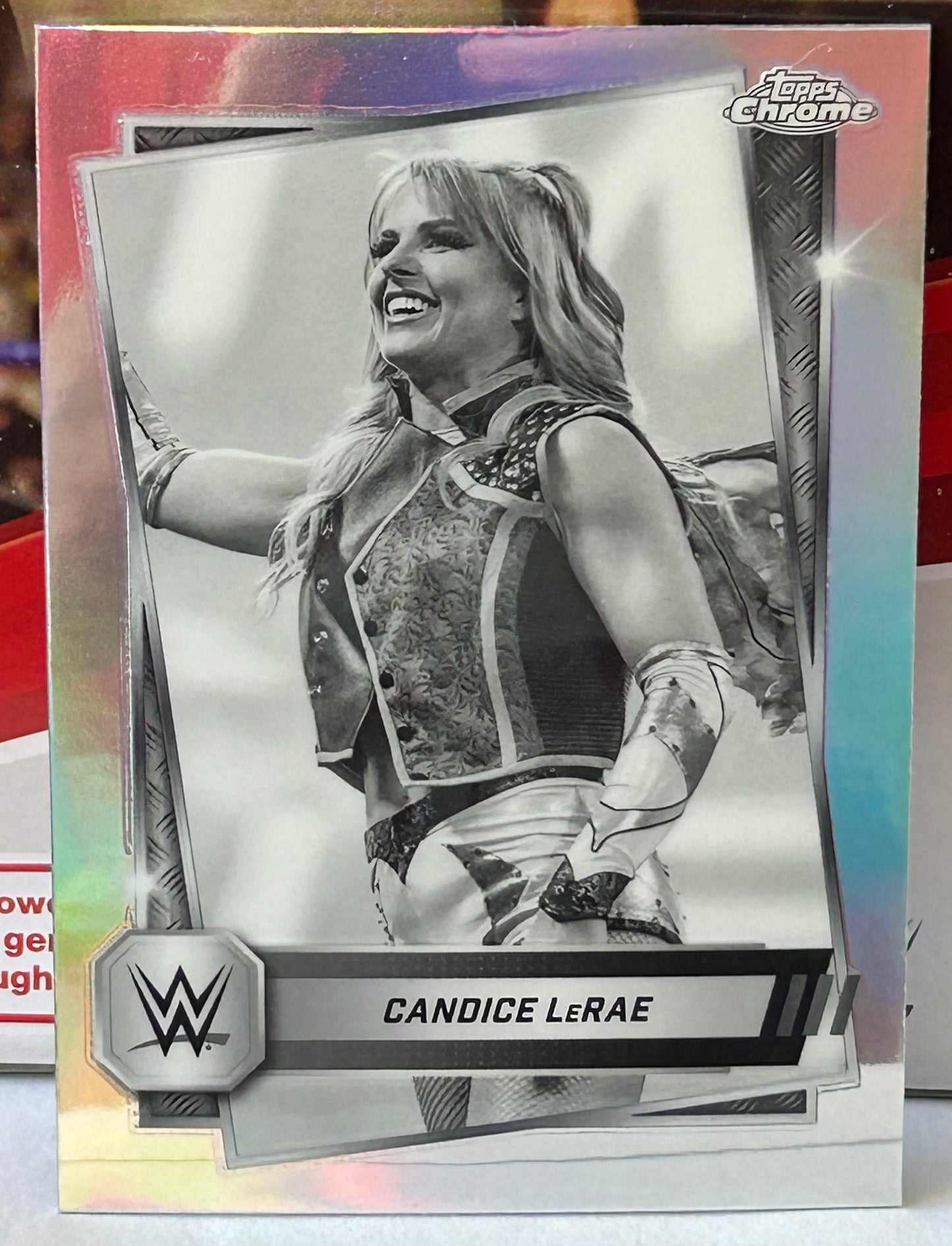 Candice LaRae 2025 WWE Topps Chrome SEPIA REFRACTOR Card