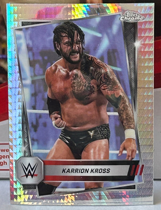 Karrion Kross 2025 WWE Topps Chrome PRIZM REFRACTOR Card