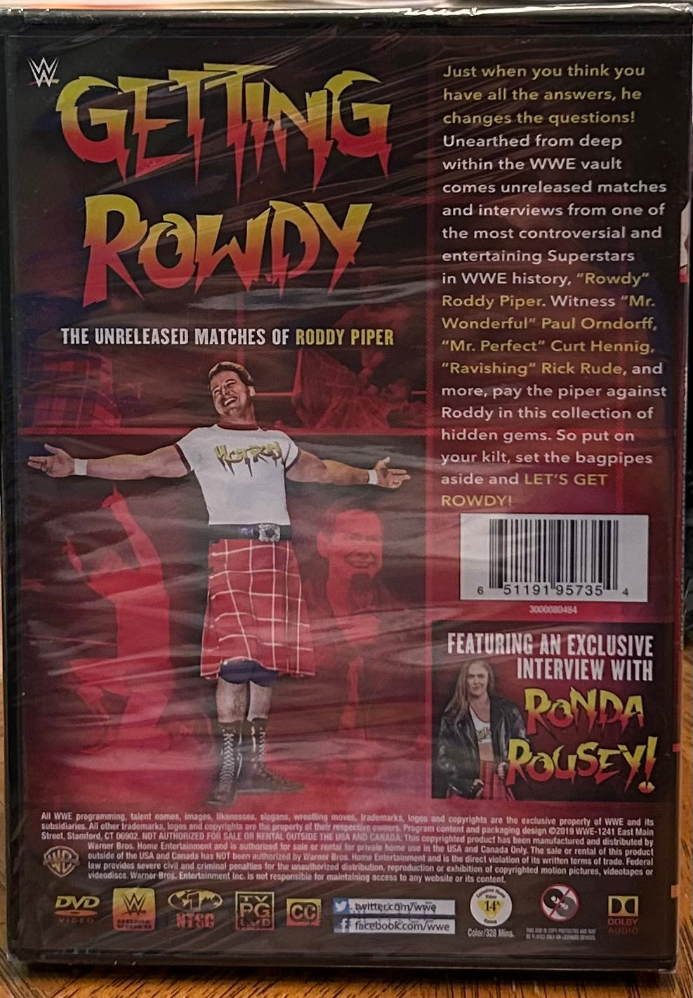 * WWE “Getting Rowdy, The Unreleased matches of Roddy Piper” DVD (Sealed, 2-Disc set)