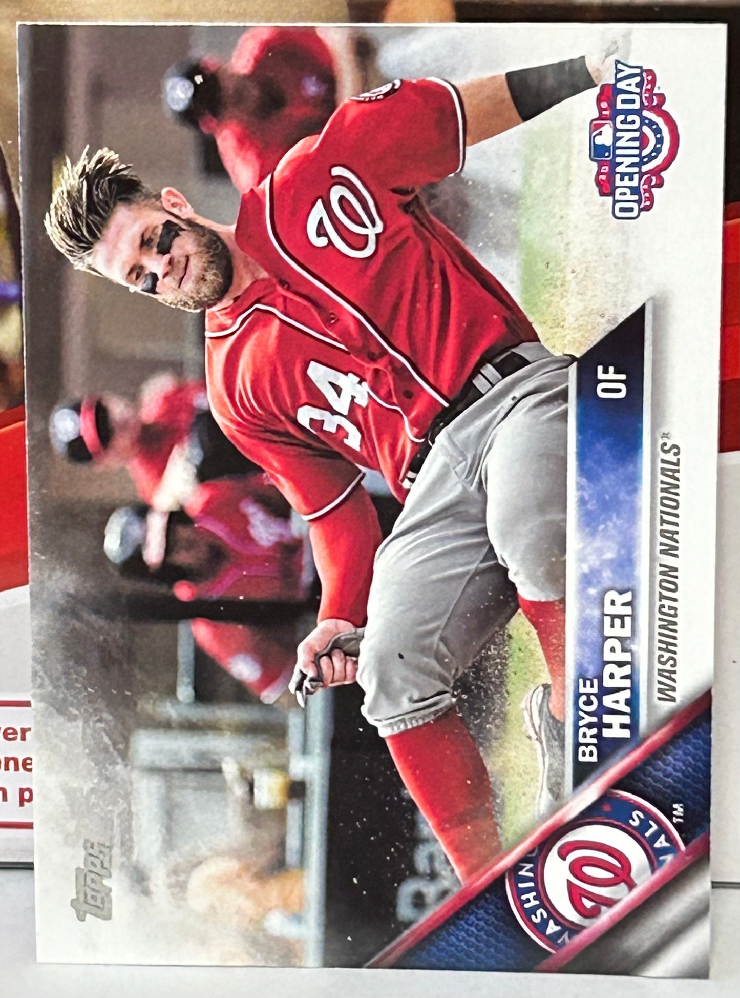 Bryce Harper 2016 Topps Opening Day Card NATIONALS