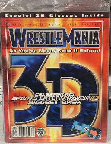 WWE Wrestlemania 3D Magazine April 2004 (Sealed) Comes with 3D Glasses)