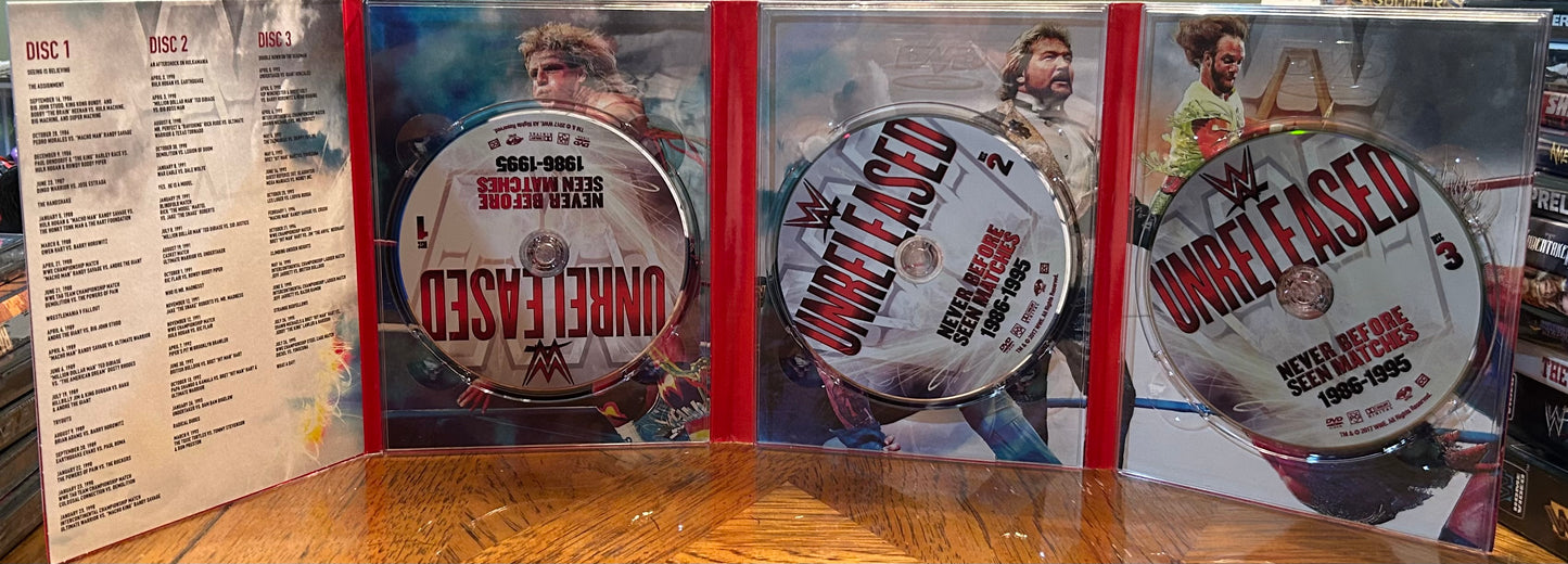 * WWE “Unreleased, Never Before Seen Matches 1986-1995” DVD (3-Disc set)