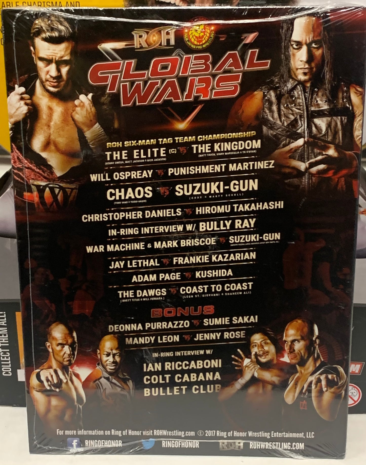 ROH Ring of Honor Sealed DVD “Global Wars 10/12/2017” (Kenny Omega, The Young Bucks, The Kingdom) Sealed