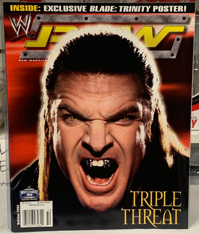 WWE RAW Magazine Holiday 2004 (Comes with HUGE Triple H Blade Trinity Poster)