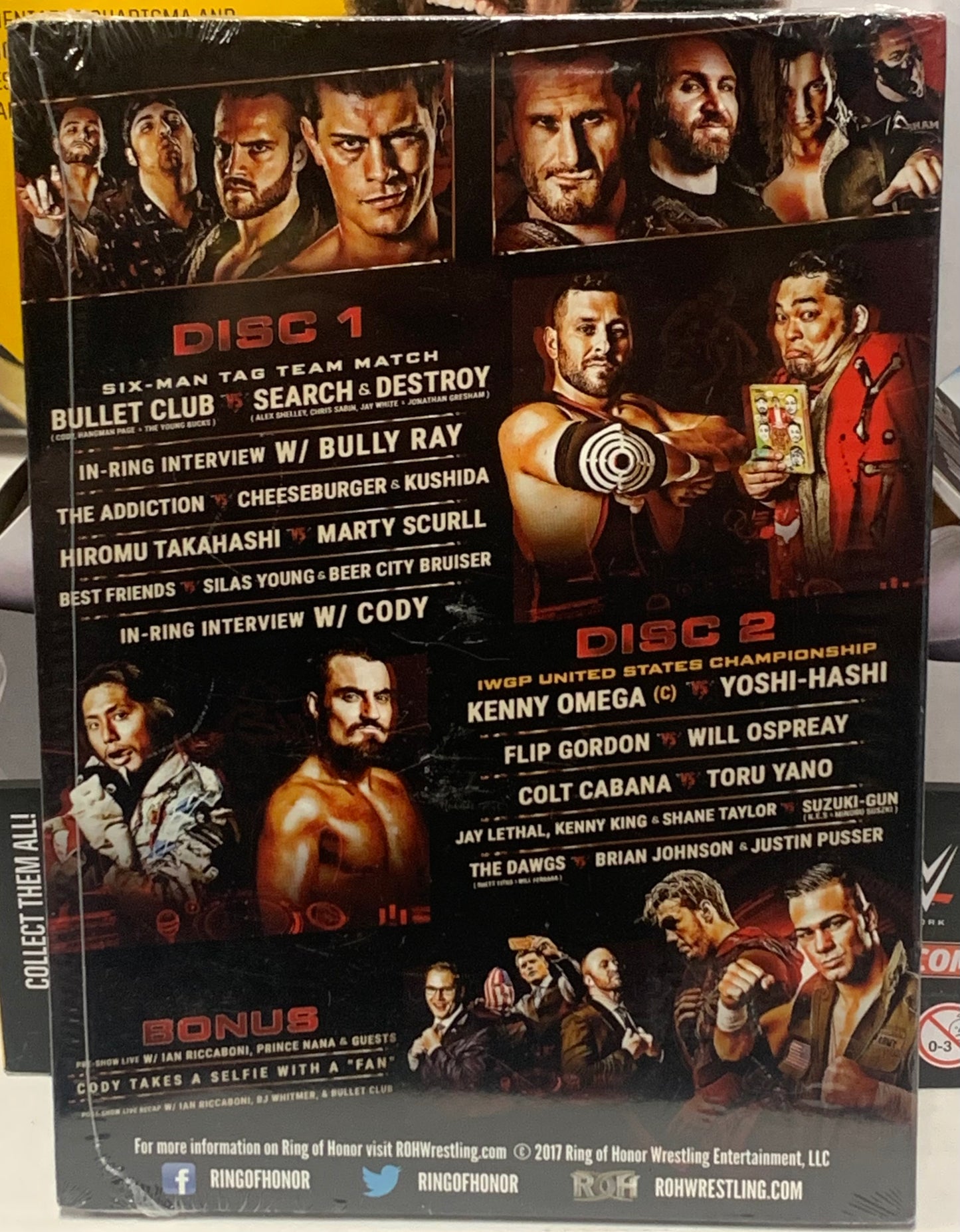 ROH Ring of Honor DVD “Global Wars 10/15/2017” Chicago (Bullet Club, Cody Rhodes) Sealed