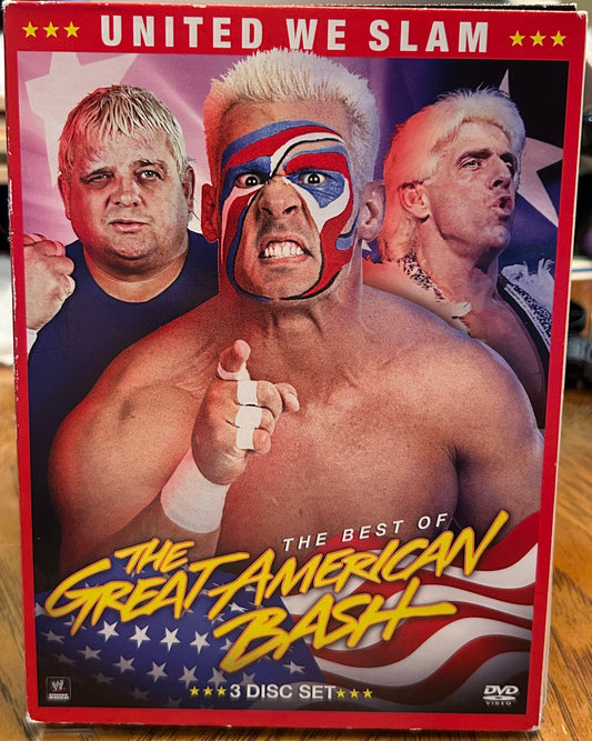 * WWE “The Best of The Great American Bash, United We Slam” DVD (3-Disc set)