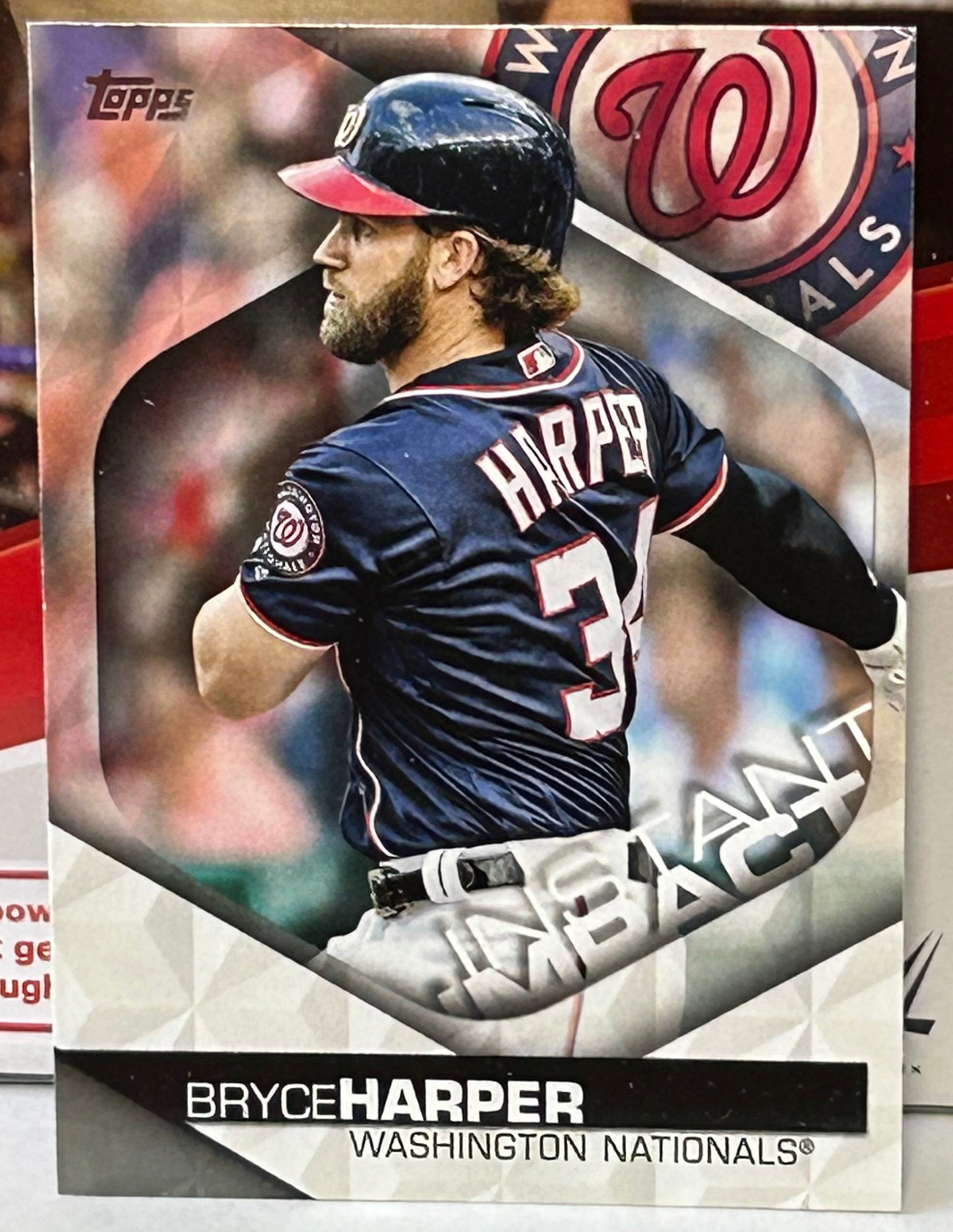 Bryce Harper 2018 Topps “Instant Impact” Insert Card NATIONALS
