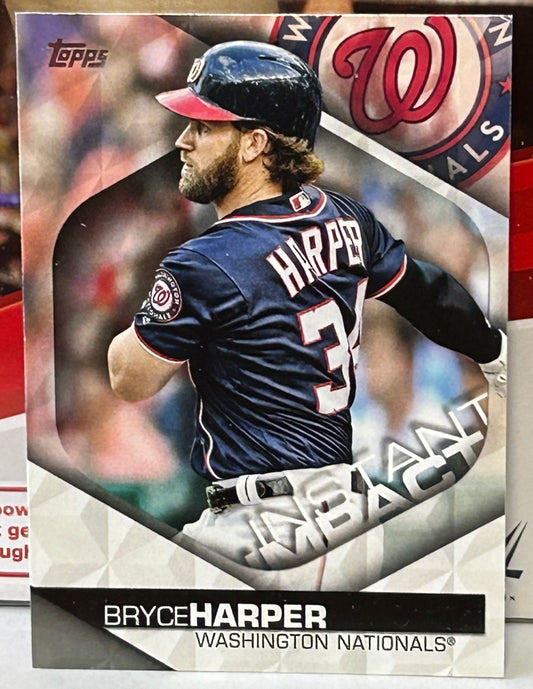 Bryce Harper 2018 Topps “Instant Impact” Insert Card NATIONALS