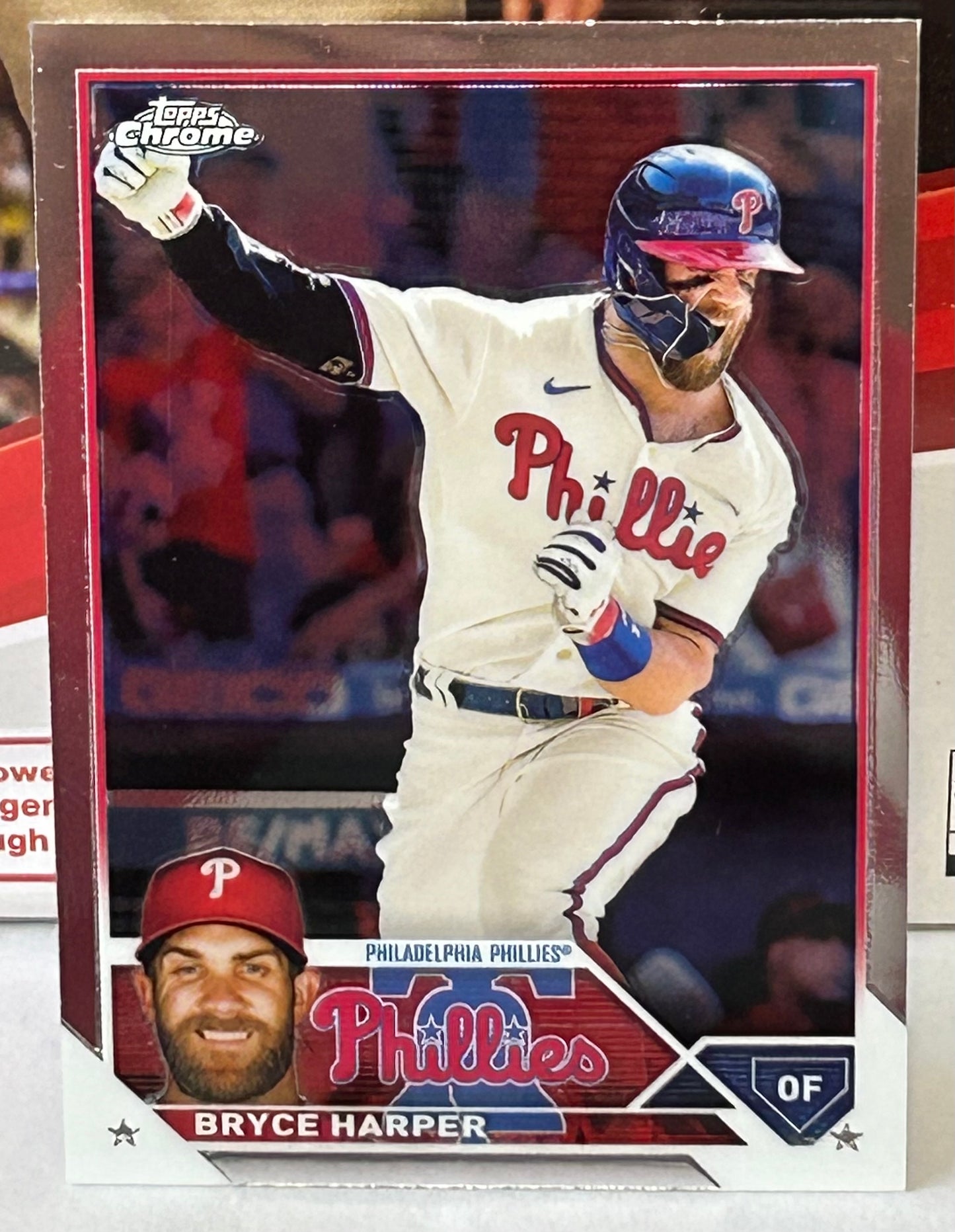 Bryce Harper 2023 Topps Chrome Baseball Card PHILLIES