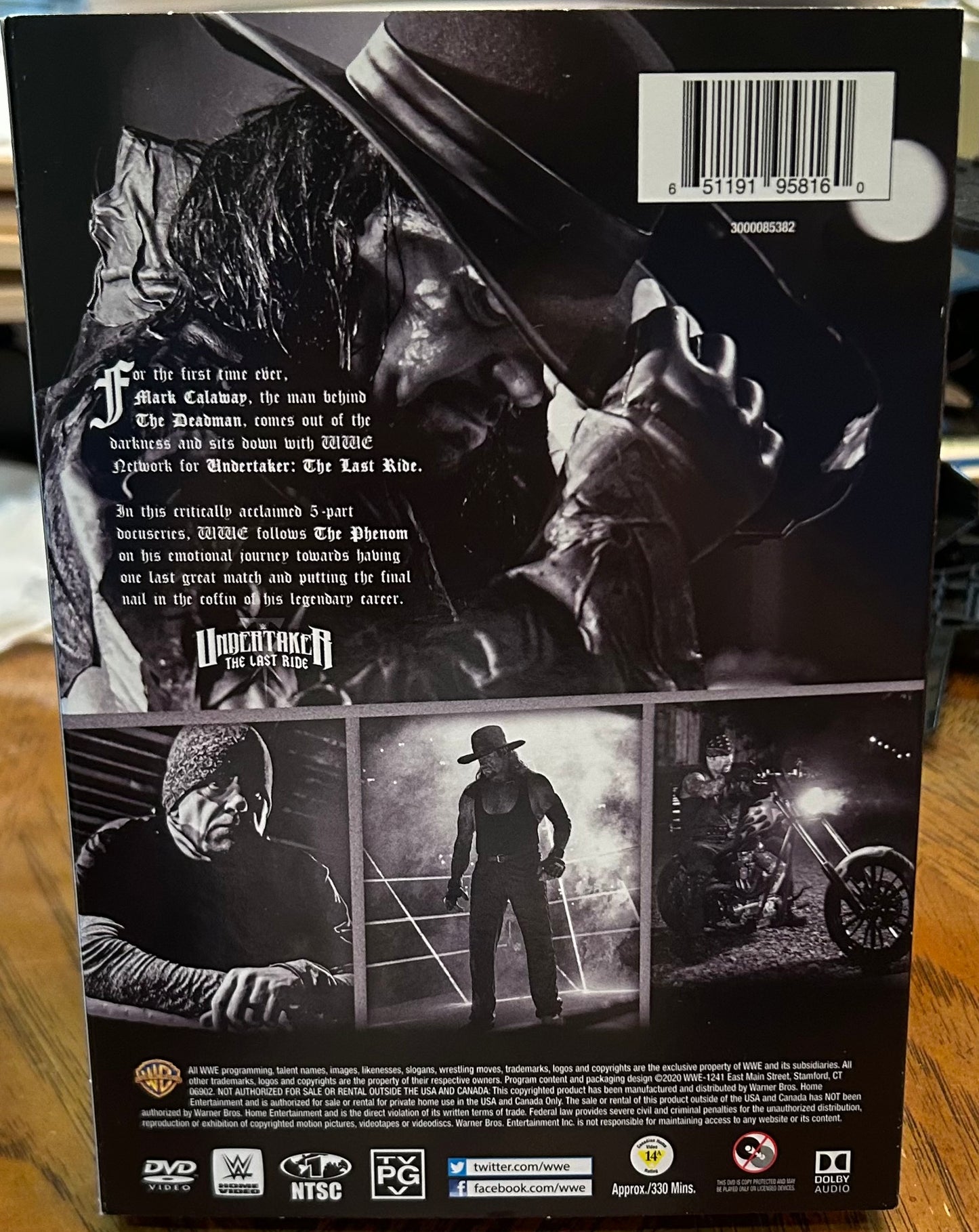 WWE “The Undertaker, The Last Ride” DVD (Sealed, 2-Disc set)