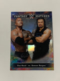 The Rock vs Roman Reigns 2020 WWE Topps Chrome Fantasy Matches Card