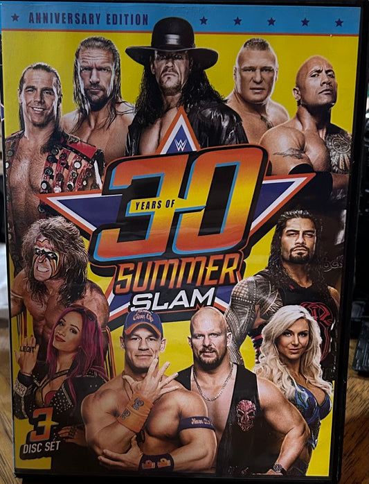 * WWE “30 Years of Summer Slam” DVD (3-Disc set)