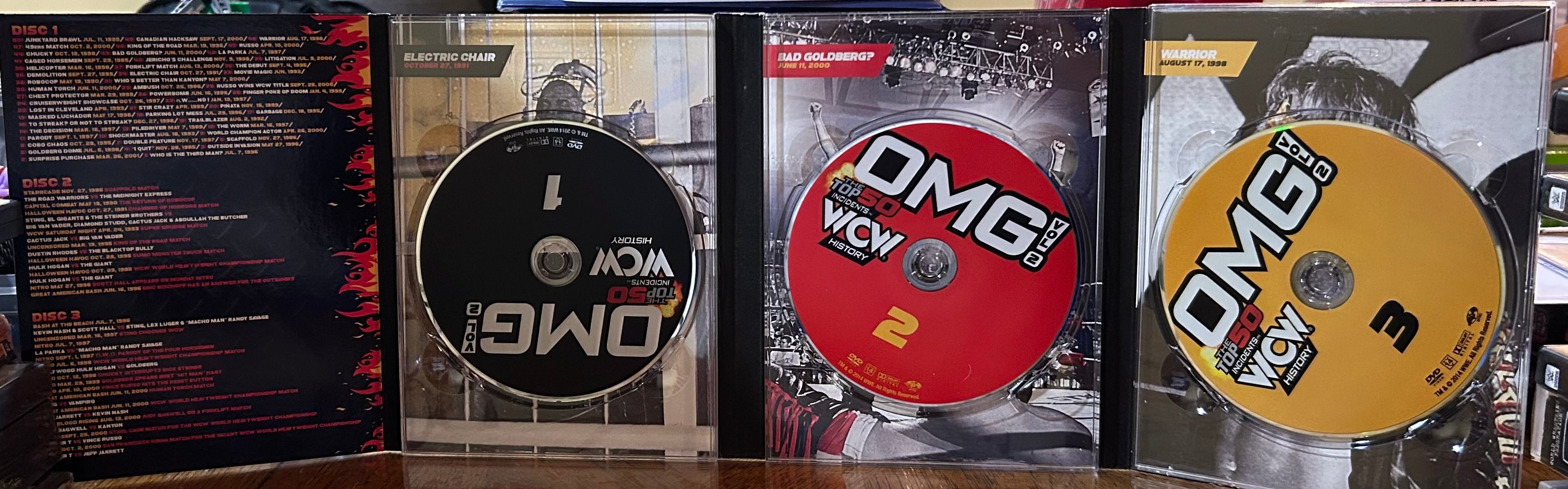 WWE “OMG Vol. 2,The Top 50 Incidents in WCW” DVD (3-Disc set
