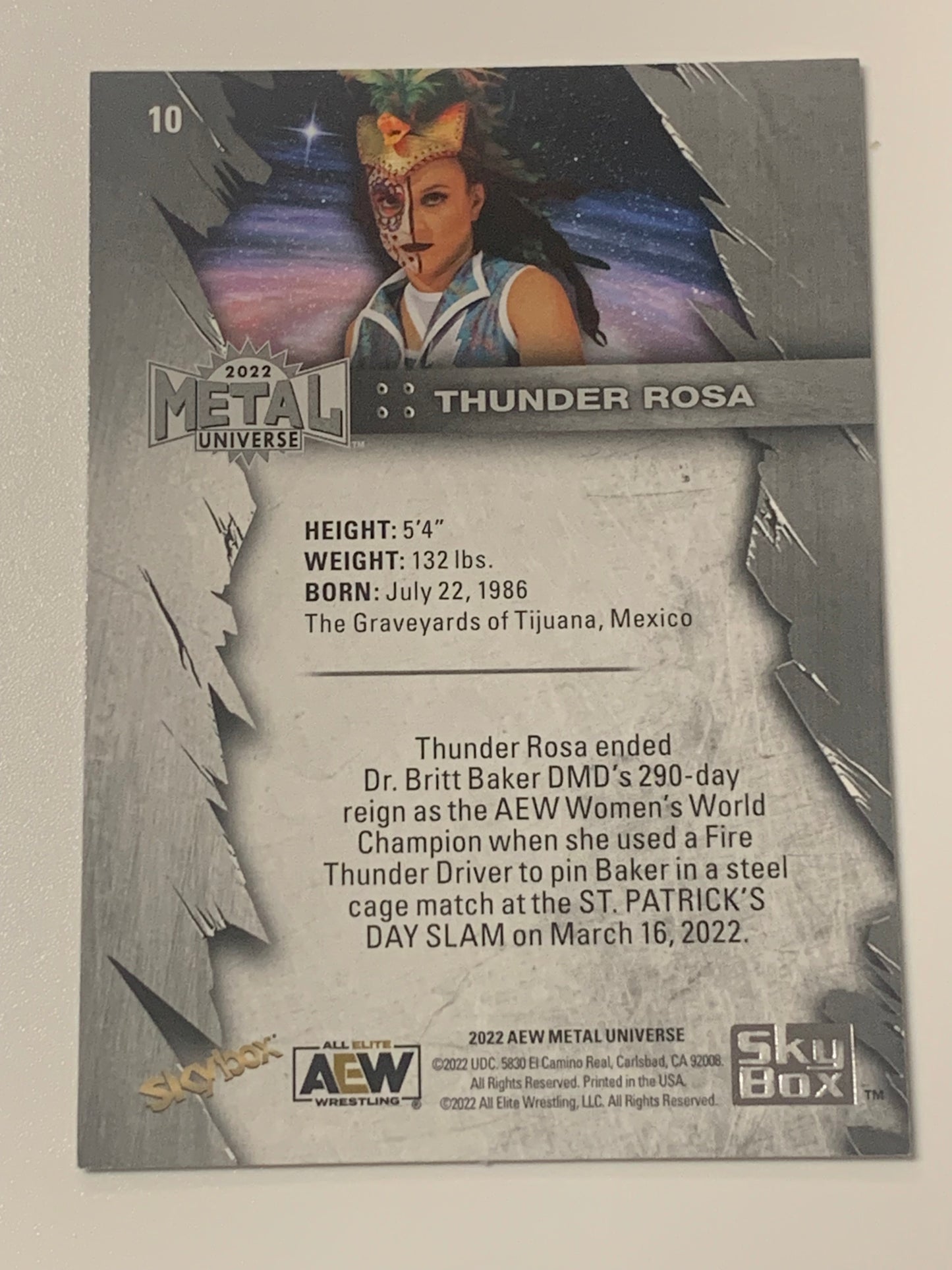Thunder Rosa 2022 AEW Skybox Metal Card