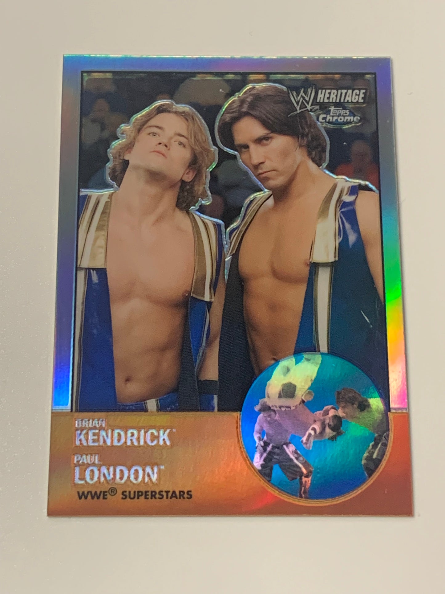 Paul London & Brian Kendrick 2007 WWE Topps Chrome Heritage REFRACTOR