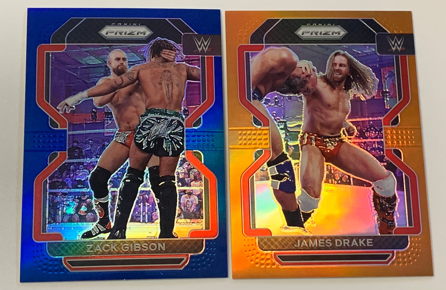 Zack Gibson 2022 Prizm Purple /199 & James Drake Orange /99 (Young Grizzled Vets)