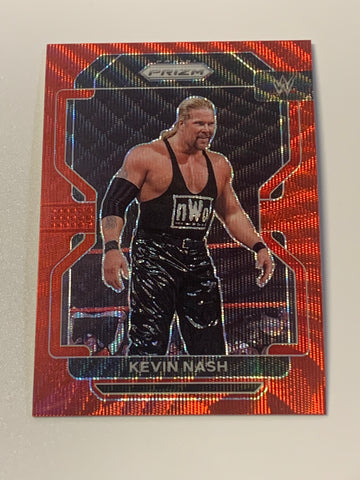 Kevin Nash 2022 WWE Panini Prizm RED WAVE Refractor Card (NWO)!!!