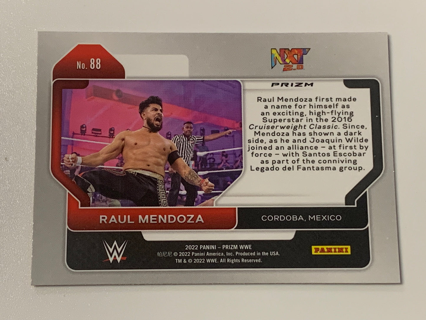 Raul Mendoza (Cruz Del Toro, LWO) 2022 WWE Prizm RED WAVE