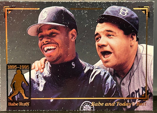 + Babe Ruth & Ken Griffey jr 1995 MegaCards “Todays Best” Card