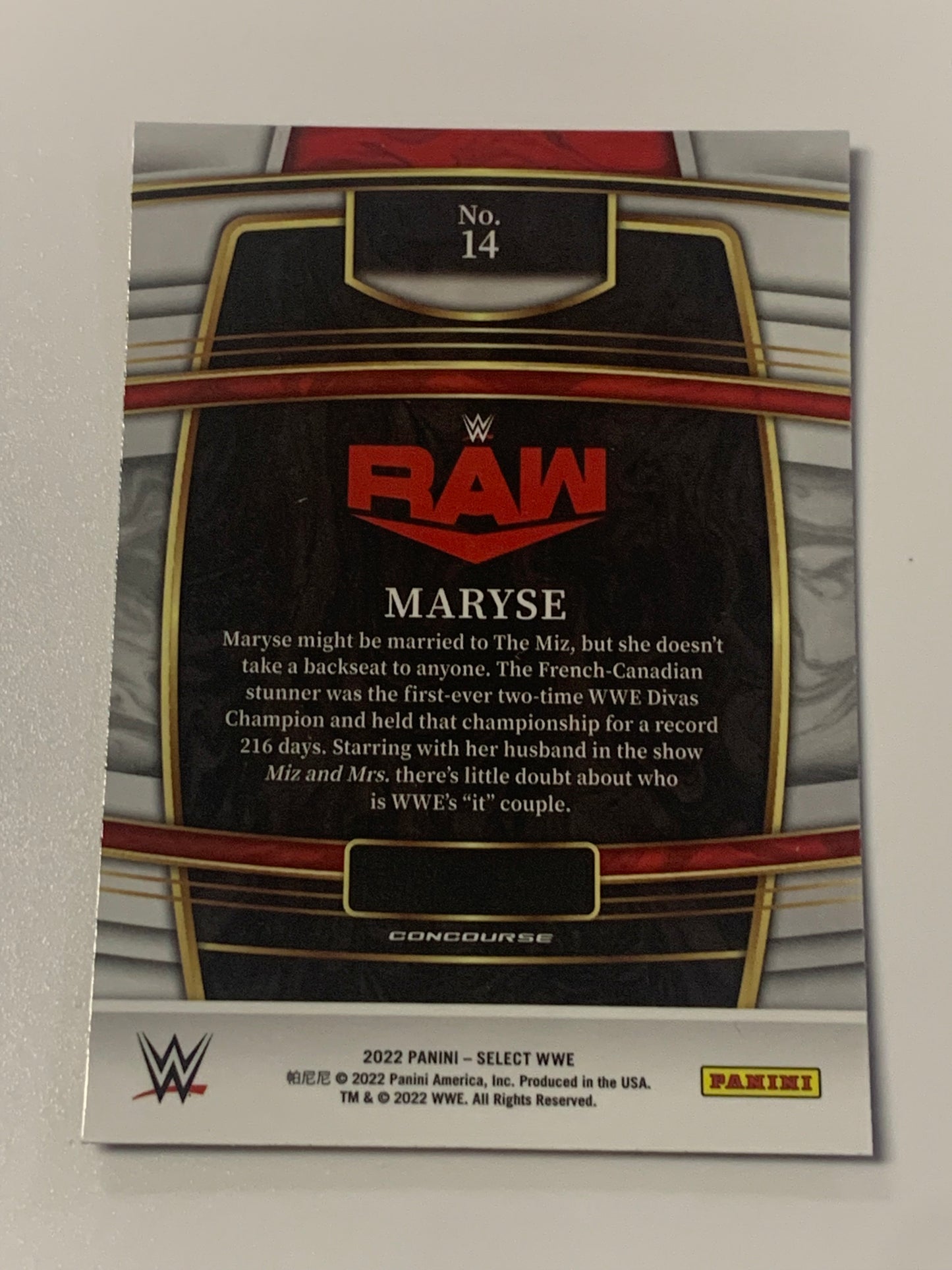 Maryse 2022 WWE Panini Select