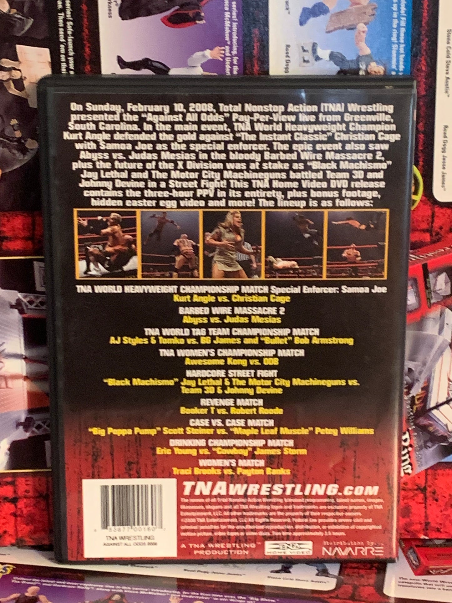 TNA DVD “Against All Odds” 2008 Angle Christian AJ Styles