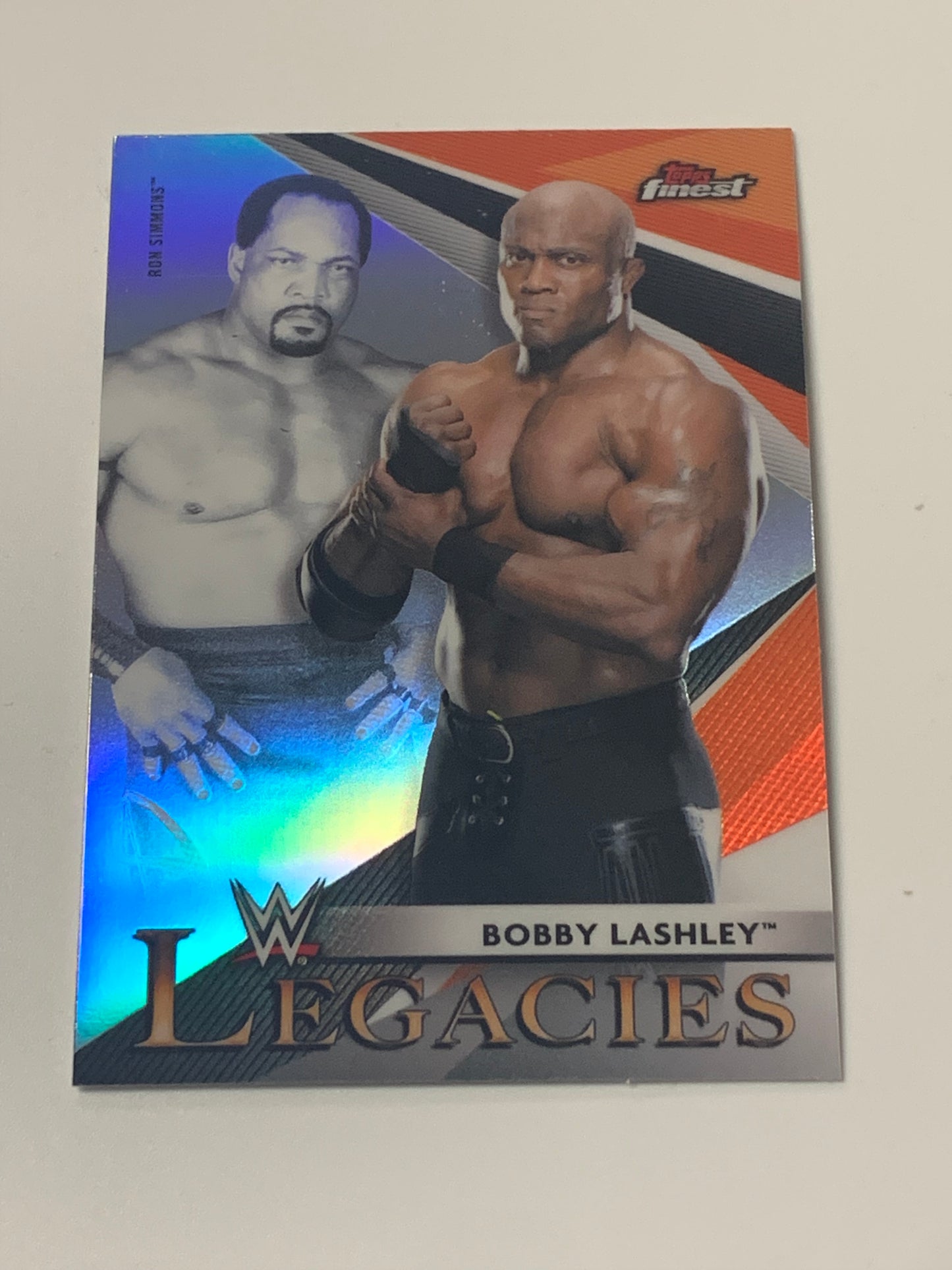 Bobby Lashley with Ron Simmons 2021 WWE Topps Finest “Legacies”