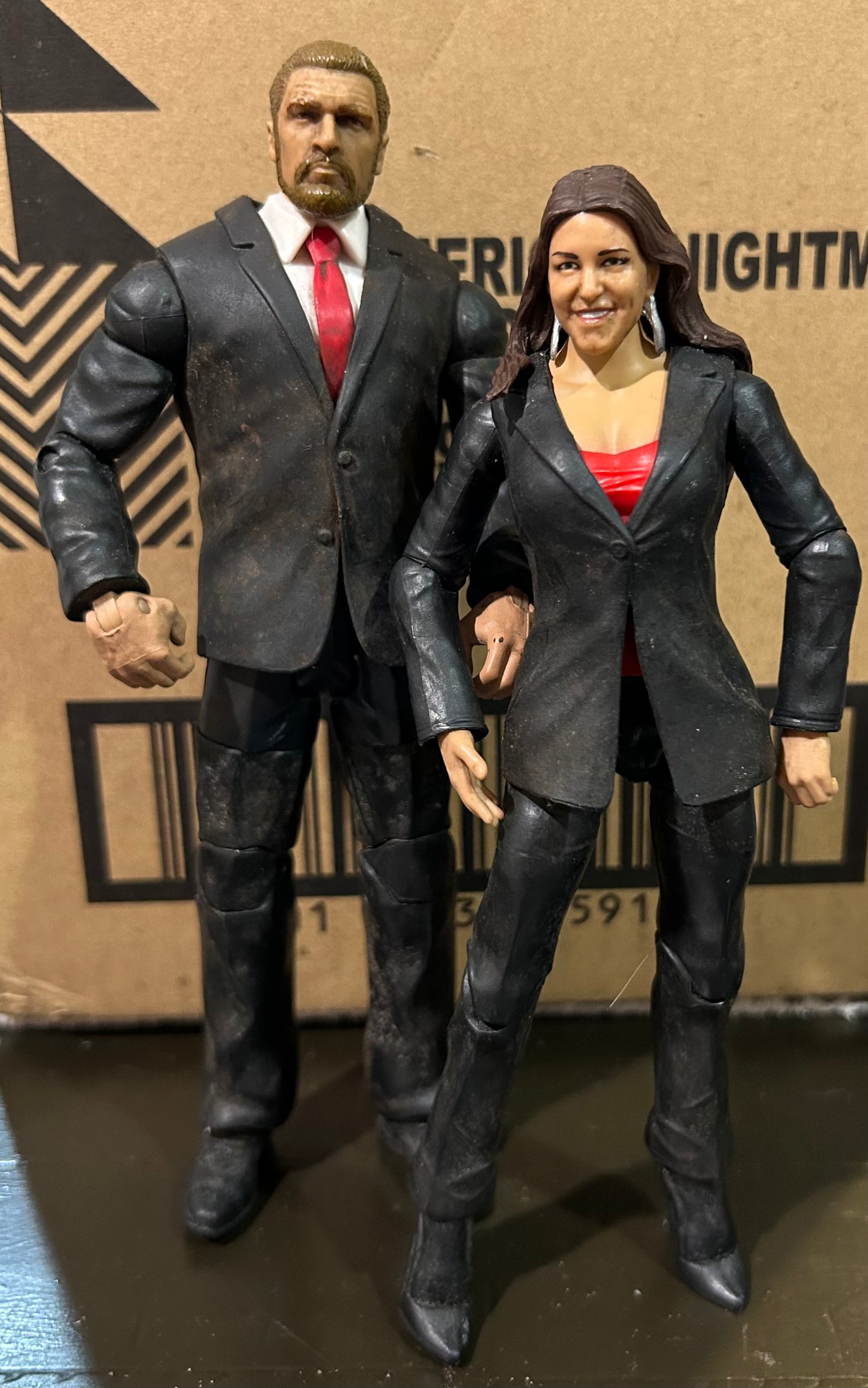 + Triple H (COO) & Stephanie McMahon WWE Mattel Action Figures