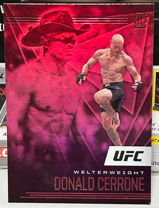 Donald Cerrone 2021 UFC Panini Chronicles Illusions Pink Card