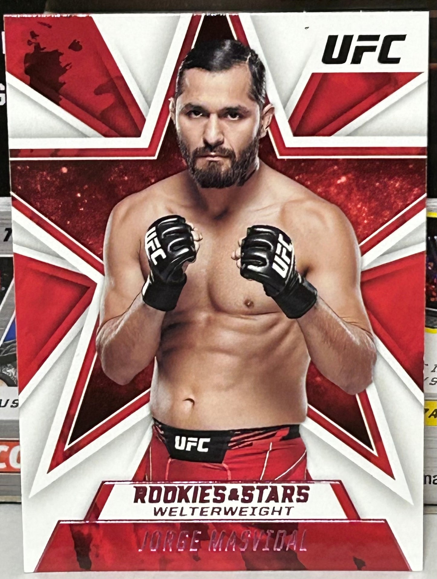 Jorge Masvidal 2021 UFC Panini Chronicles Rookies & Stars Pink Parallel Card