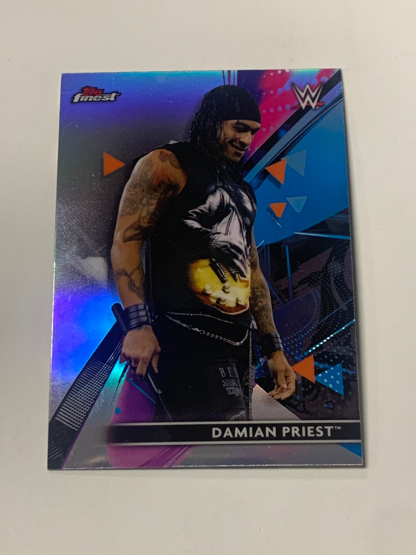 Damian Priest 2021 WWE Topps Finest Refractor Card Judgement Day