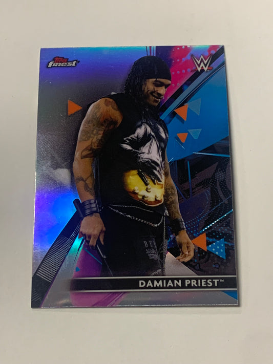 Damian Priest 2021 WWE Topps Finest Refractor Card Judgement Day