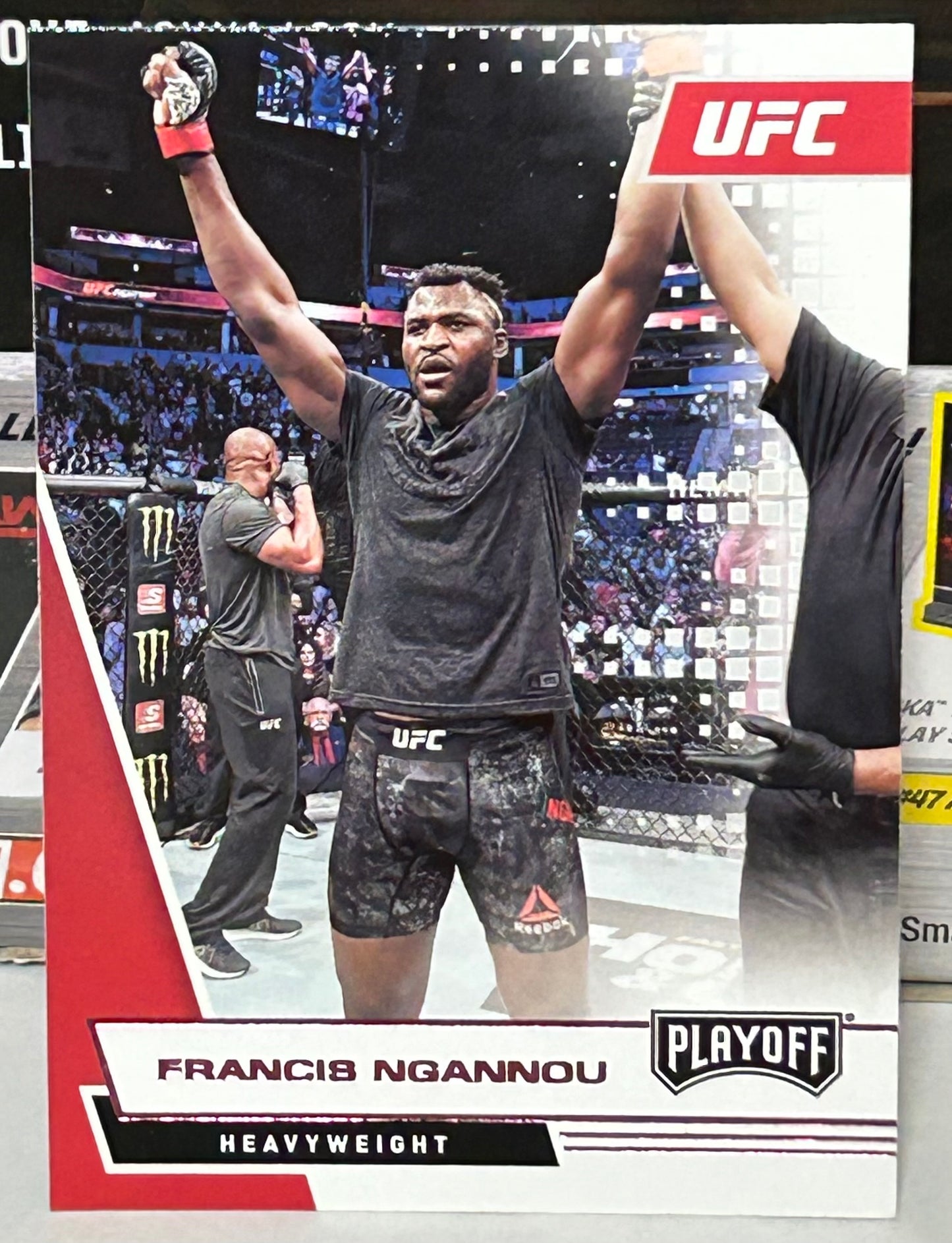 Francis Ngannou 2021 UFC Panini Chronicles Playoff Pink Parallel Card