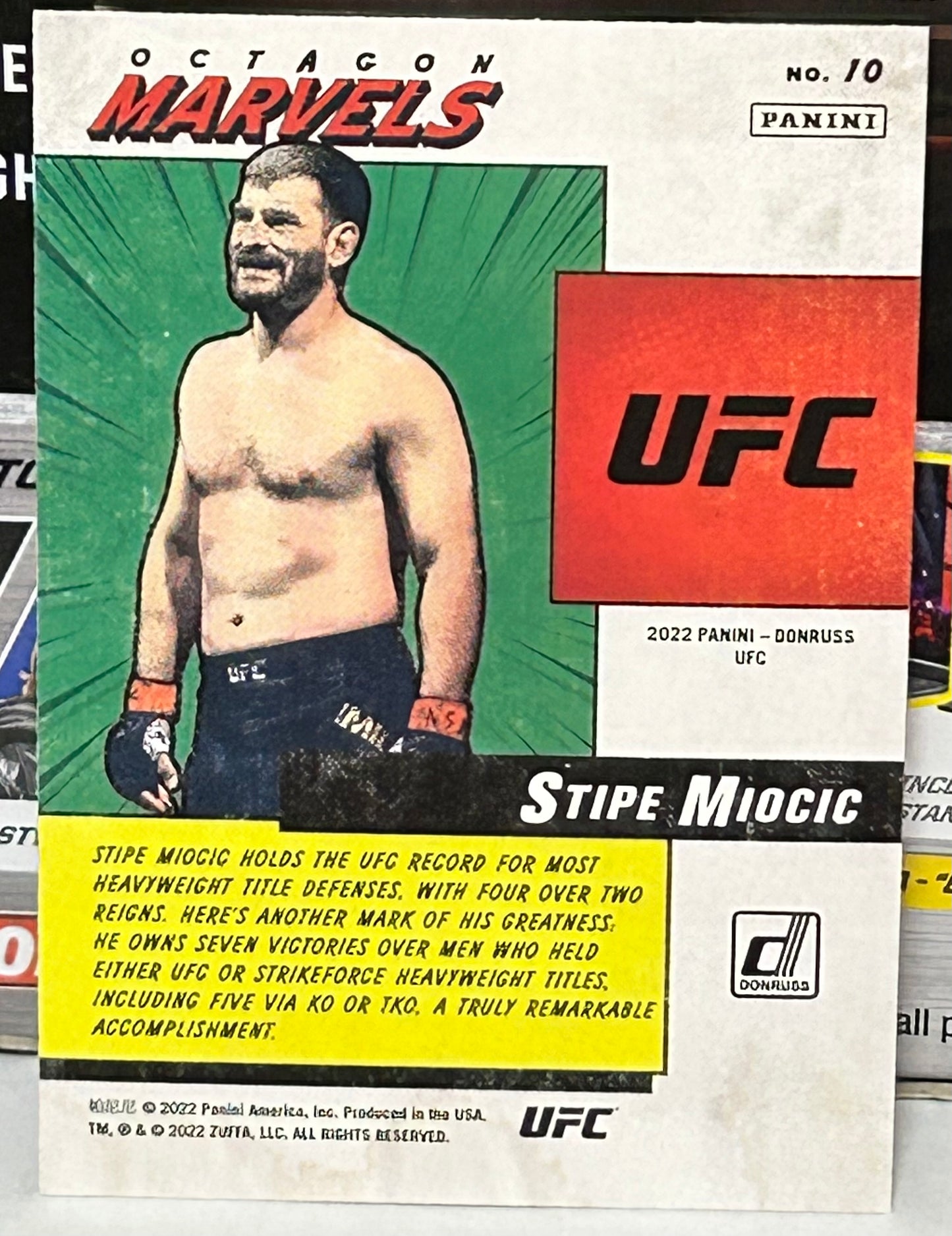 Stipe Miocic 2022 UFC Panini Donruss “Octagon Marvels” Card