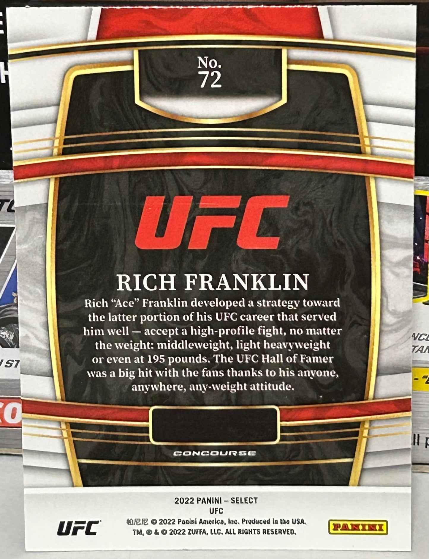 Rich “Ace” Franklin 2022 UFC Panini Select Card