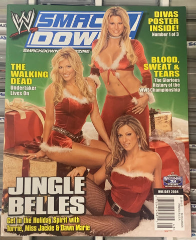 WWE Smackdown Magazine Holiday 2004 (Exclusive Huge Double Sided Divas Poster #1 of 3)!!!