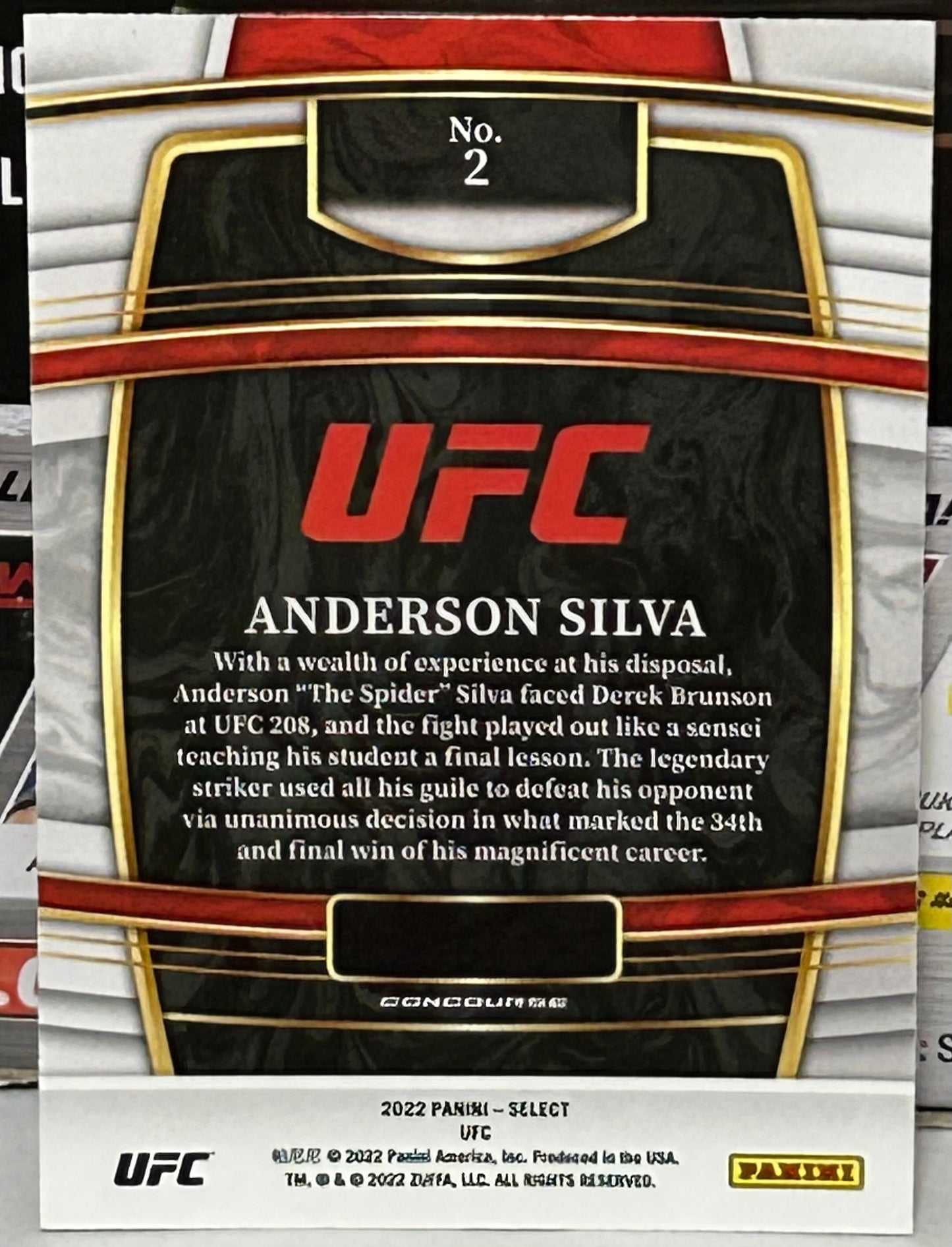 Anderson Silva 2022 UFC Panini Select Card