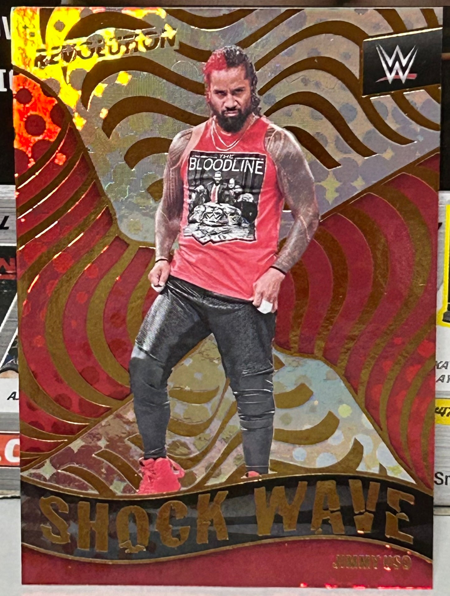 Jimmy Uso 2022 WWE Panini Revolution “Shock Wave” Insert Card