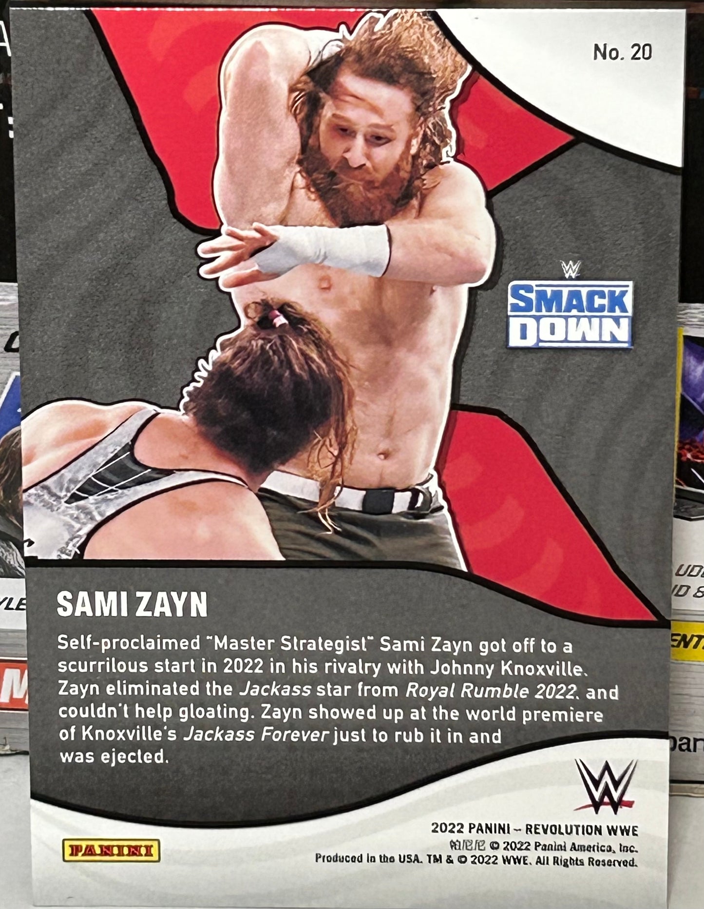 Sami Zayn 2022 WWE Panini Revolution “Shock Wave” Insert Card