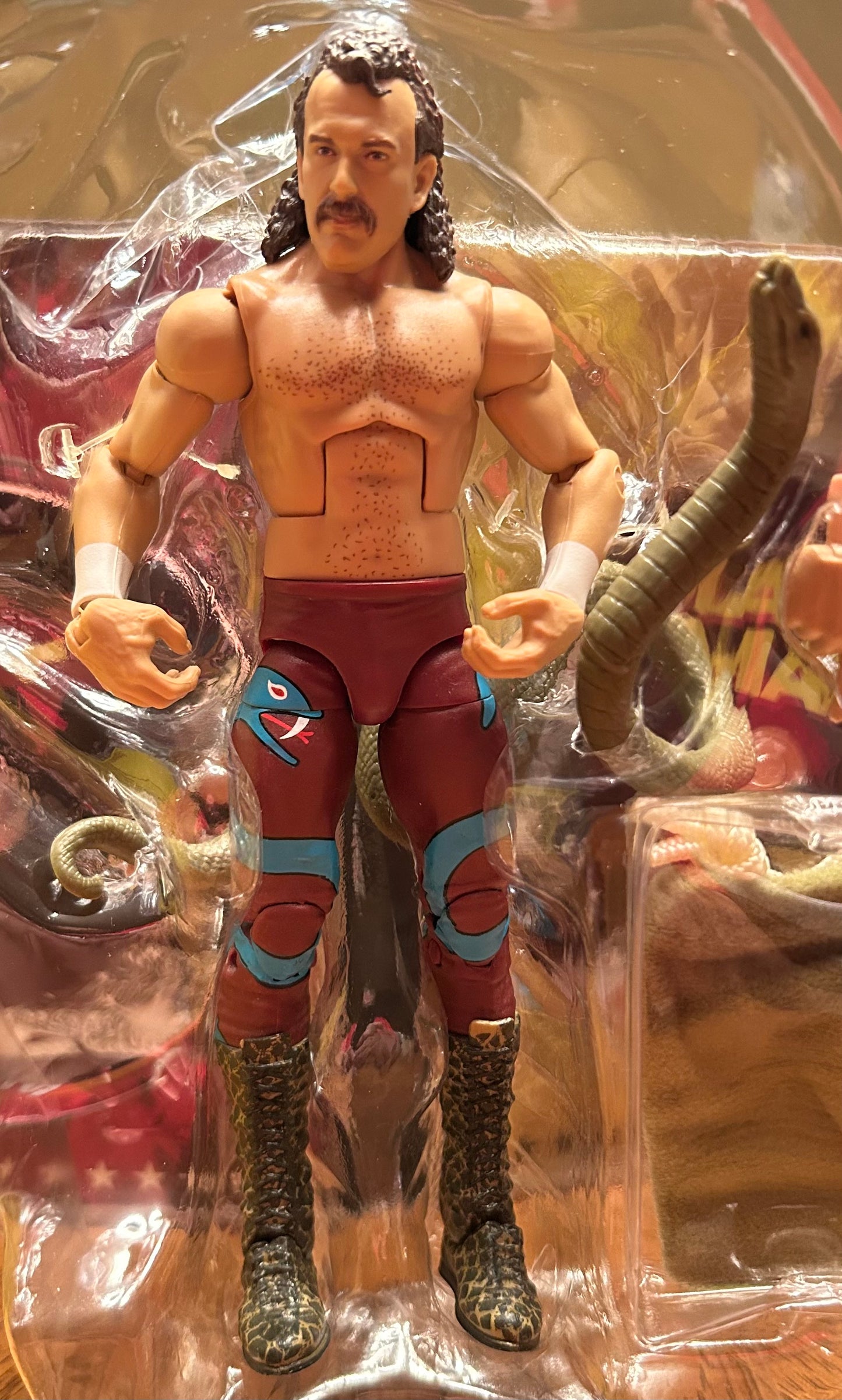 * Jake “The Snake Roberts WWE Mattel Elite Action Figure (Comes w/ Snake & Bag)