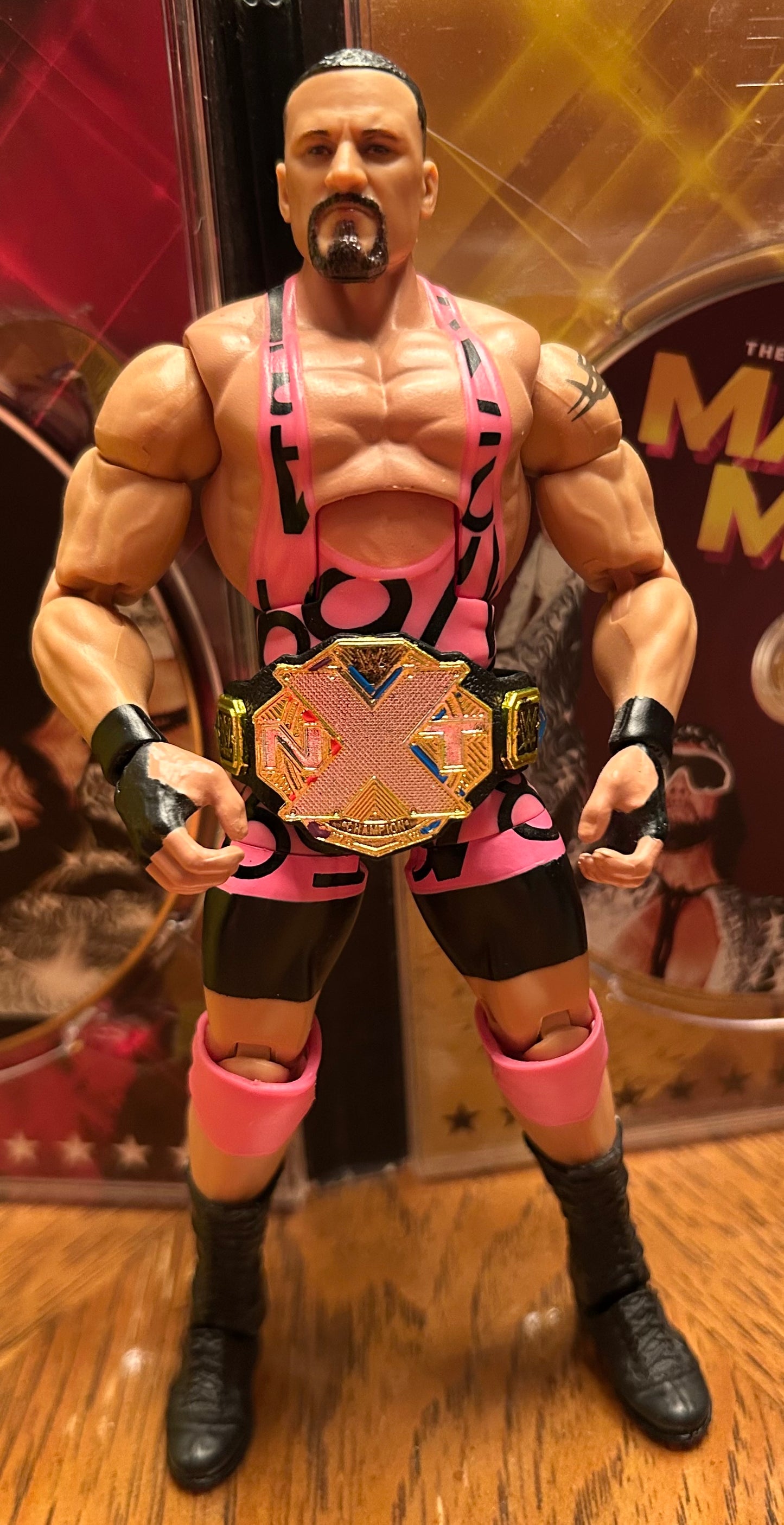 * Bron Breakker WWE Mattel Elite Rookie Action Figure (Pink Version) w/NXT Championship Belt