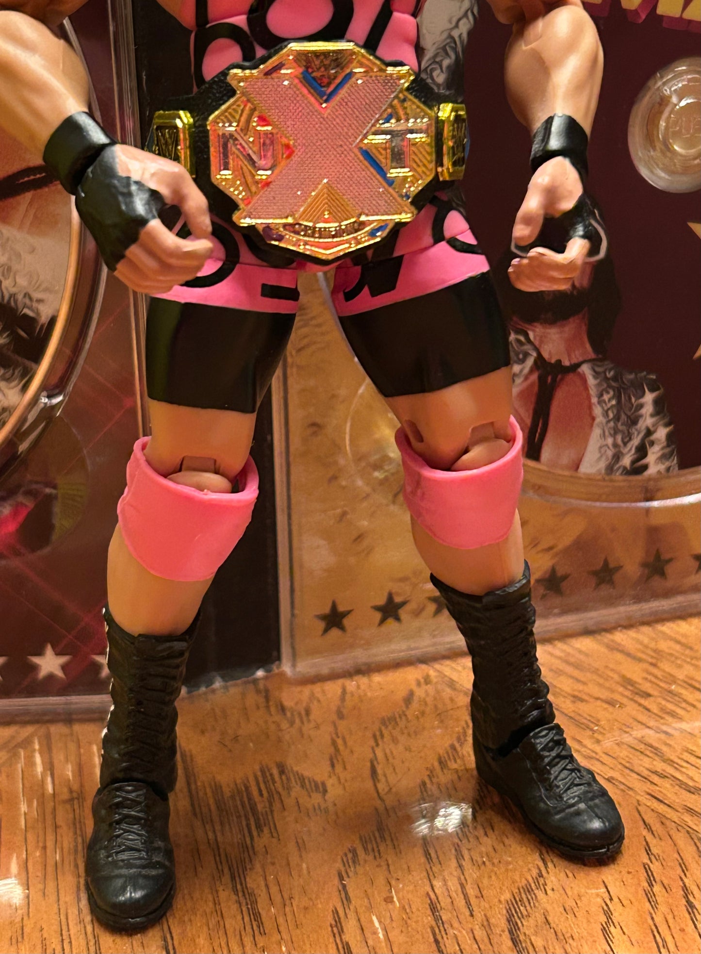 * Bron Breakker WWE Mattel Elite Rookie Action Figure (Pink Version) w/NXT Championship Belt