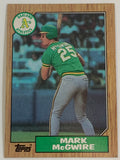 Mark McGwire 1987 Topps Card Oakland A’s