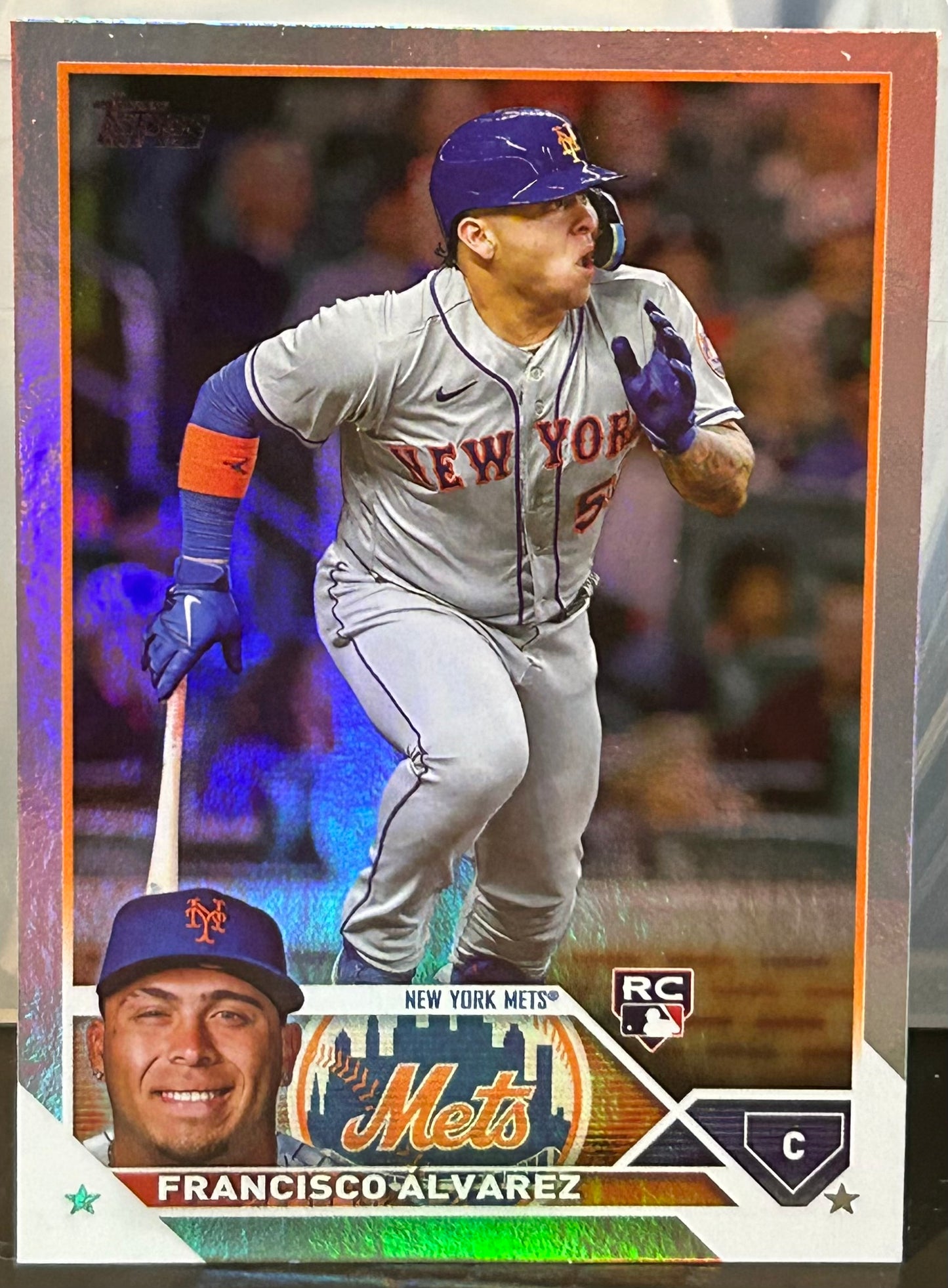 + Francisco Alvarez 2023 Topps Foil Rookie Card NY METS