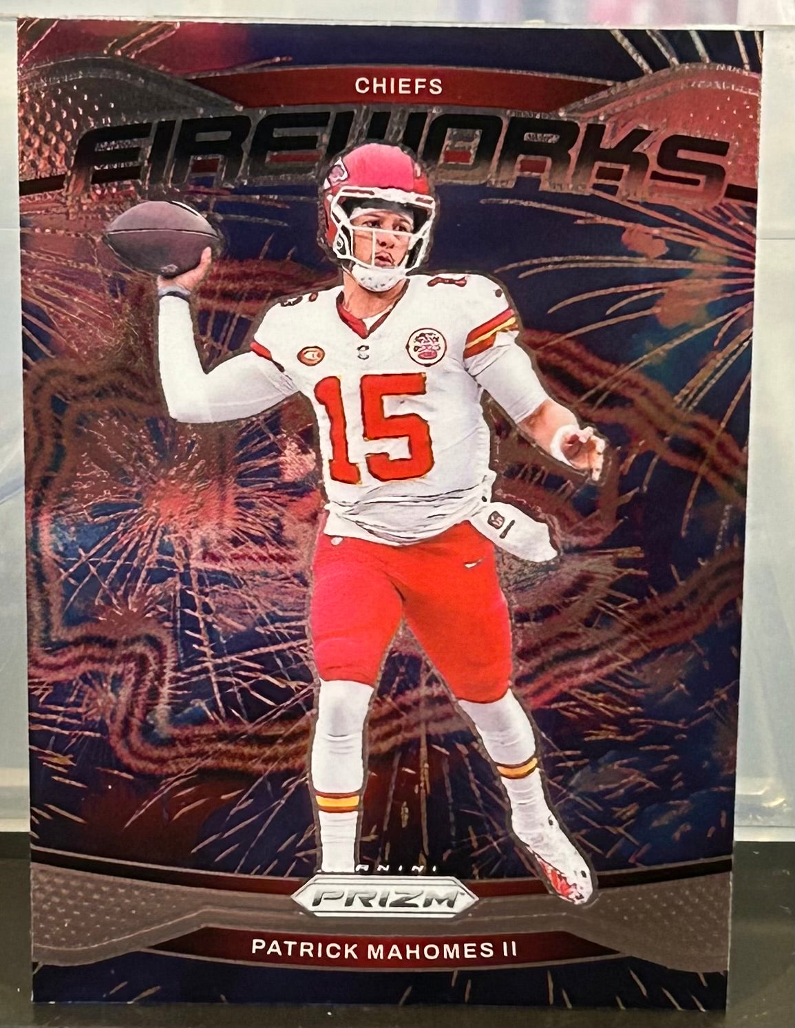 + Patrick Mahomes 2024 Panini Prizm “Fireworks” Insert Card KANSAS CITY CHIEFS